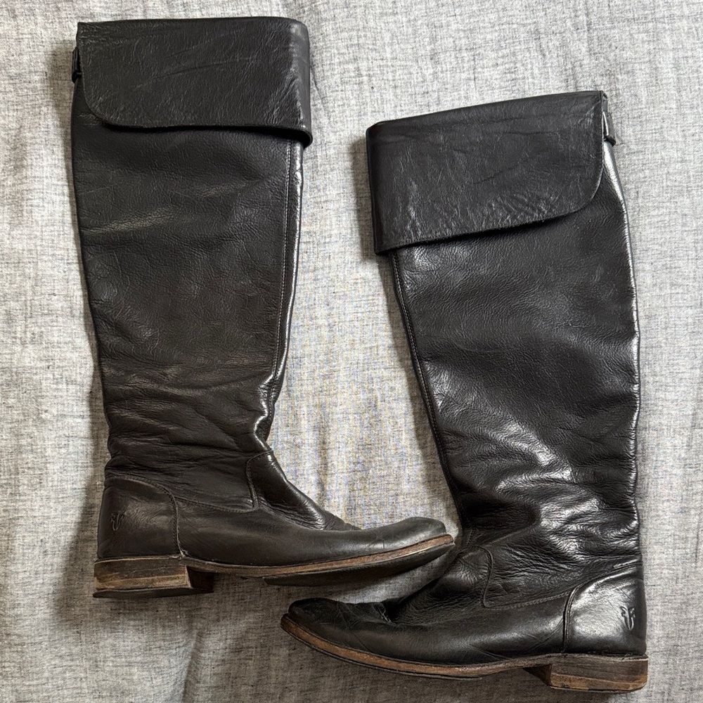 FRYE AND CO. Black Leather FRY Boots